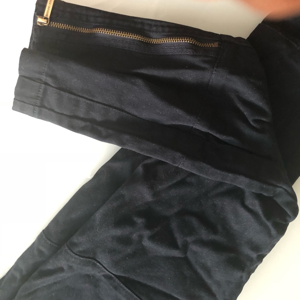 Michael Kors Black & Gold Jeggings With Side Zip - Picture 7 of 7